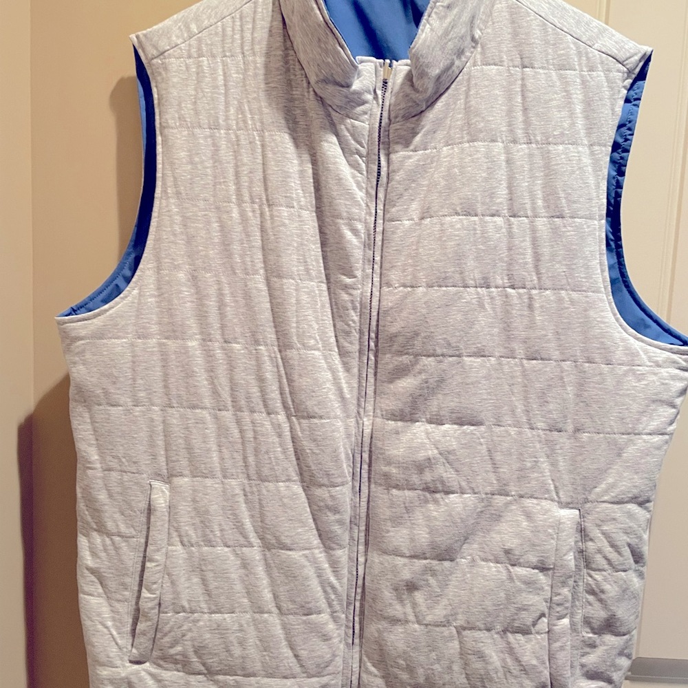 Like new Peter Millar blue and gray reversible vest.